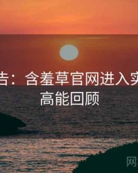 高能警告：含羞草官网进入实战攻略高能回顾