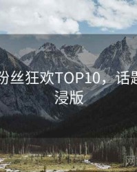 吃瓜51粉丝狂欢TOP10，话题温度沉浸版