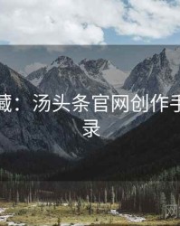 粉丝必藏：汤头条官网创作手册全记录